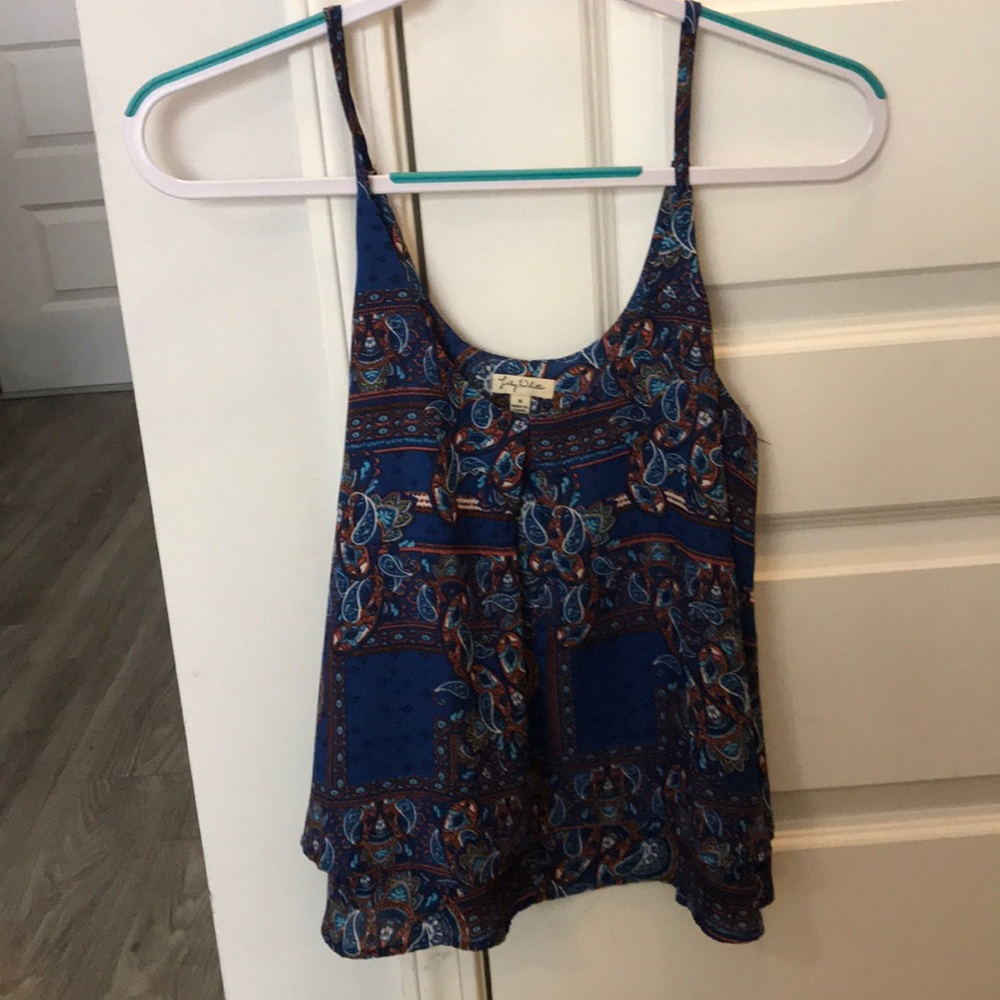 Paisley layered short tank